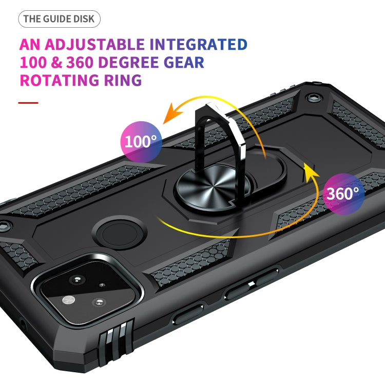 For Google Pixel 5a 5G Shockproof TPU + PC Protective Case with 360 Degree Rotating Holder