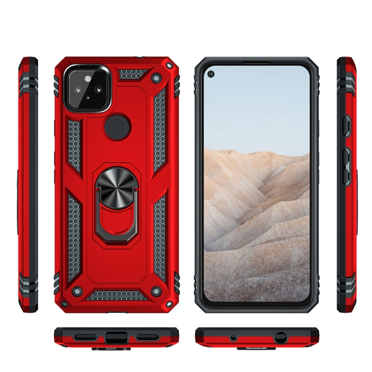 For Google Pixel 5a 5G Shockproof TPU + PC Protective Case with 360 Degree Rotating Holder