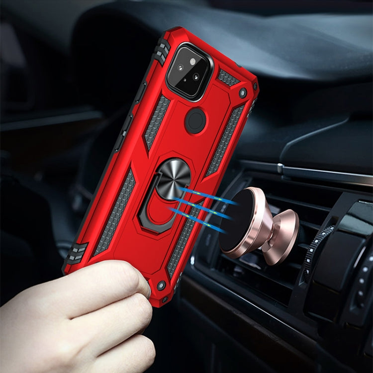 For Google Pixel 5a 5G Shockproof TPU + PC Protective Case with 360 Degree Rotating Holder