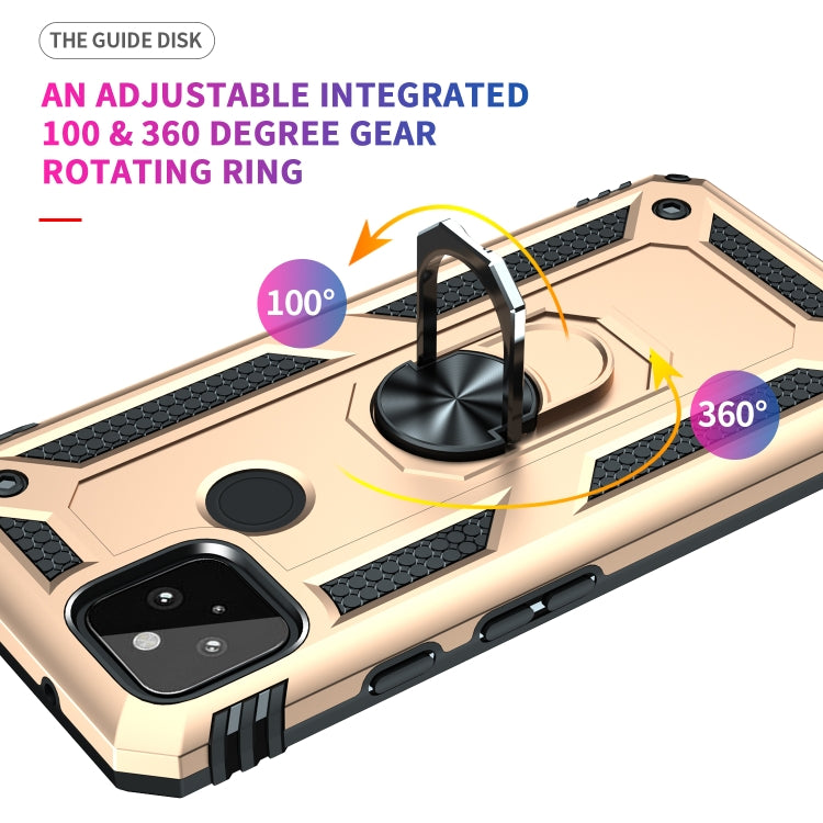 For Google Pixel 5a 5G Shockproof TPU + PC Protective Case with 360 Degree Rotating Holder