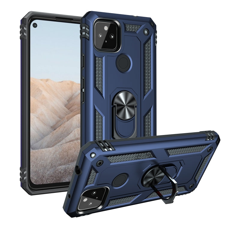 For Google Pixel 5a 5G Shockproof TPU + PC Protective Case with 360 Degree Rotating Holder
