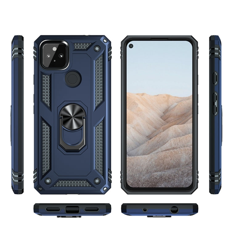 For Google Pixel 5a 5G Shockproof TPU + PC Protective Case with 360 Degree Rotating Holder