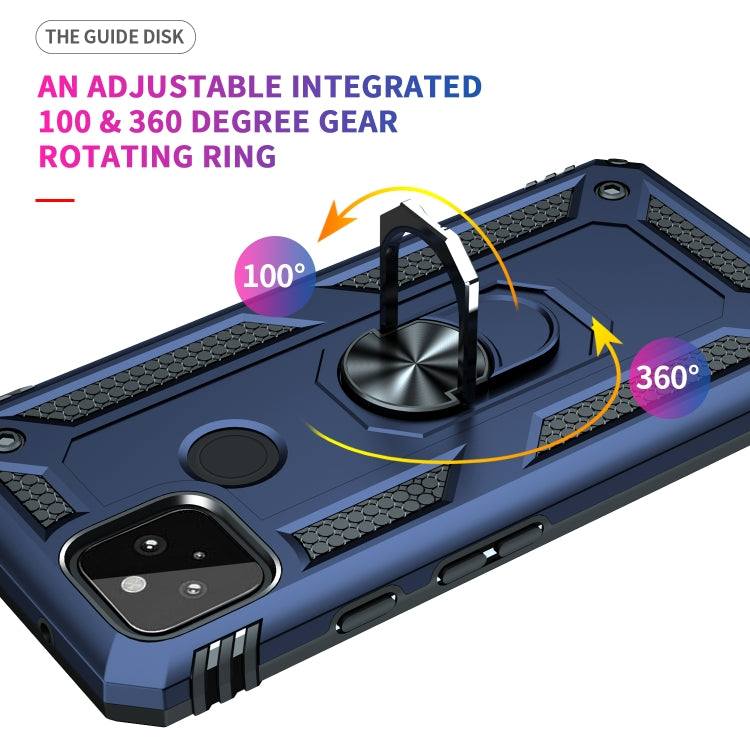 For Google Pixel 5a 5G Shockproof TPU + PC Protective Case with 360 Degree Rotating Holder