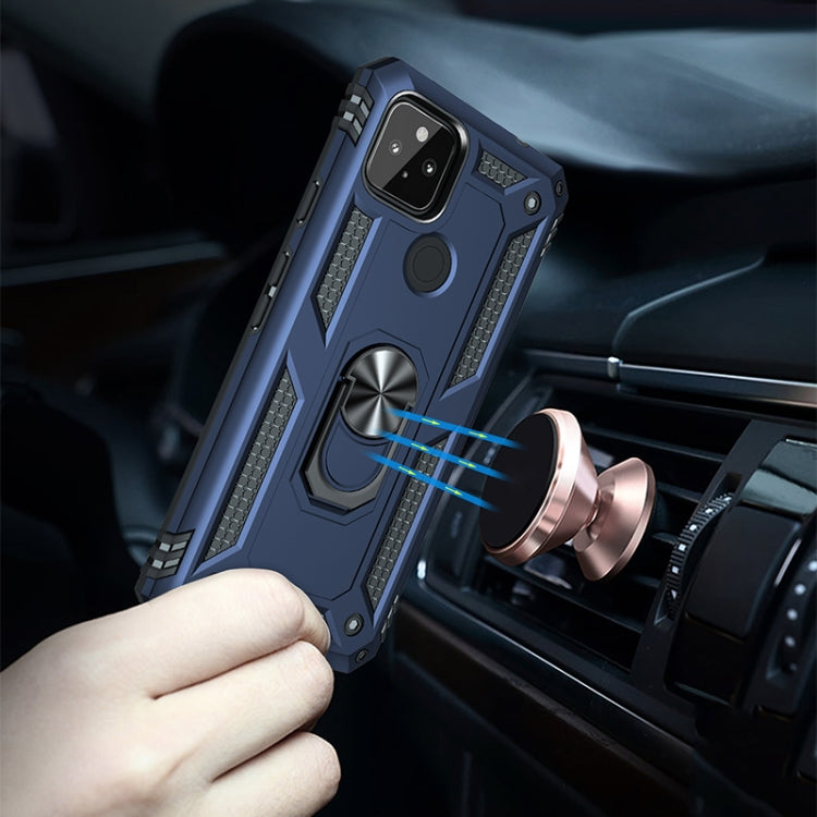 For Google Pixel 5a 5G Shockproof TPU + PC Protective Case with 360 Degree Rotating Holder