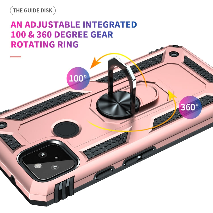 For Google Pixel 5a 5G Shockproof TPU + PC Protective Case with 360 Degree Rotating Holder