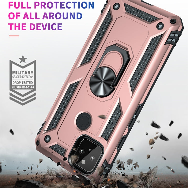 For Google Pixel 5a 5G Shockproof TPU + PC Protective Case with 360 Degree Rotating Holder