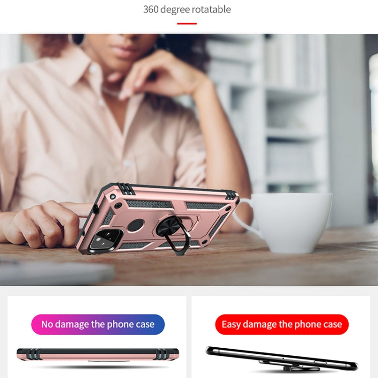 For Google Pixel 5a 5G Shockproof TPU + PC Protective Case with 360 Degree Rotating Holder