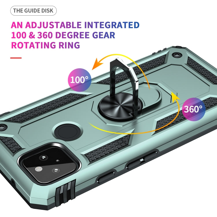 For Google Pixel 5a 5G Shockproof TPU + PC Protective Case with 360 Degree Rotating Holder