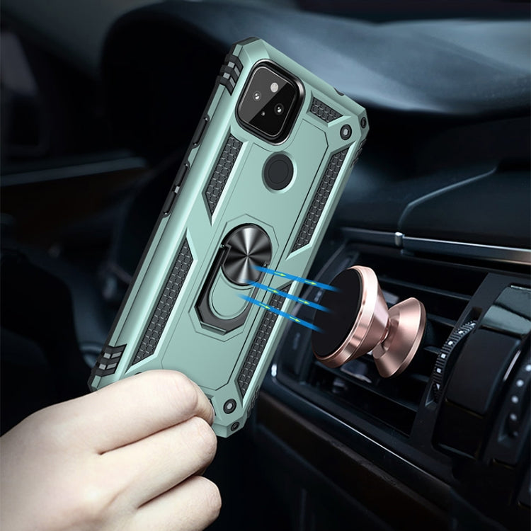 For Google Pixel 5a 5G Shockproof TPU + PC Protective Case with 360 Degree Rotating Holder