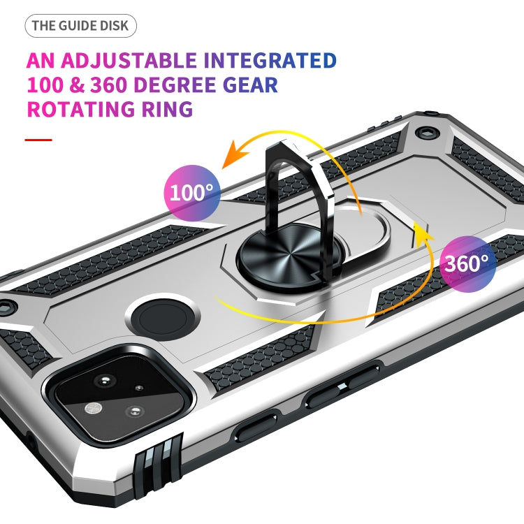For Google Pixel 5a 5G Shockproof TPU + PC Protective Case with 360 Degree Rotating Holder