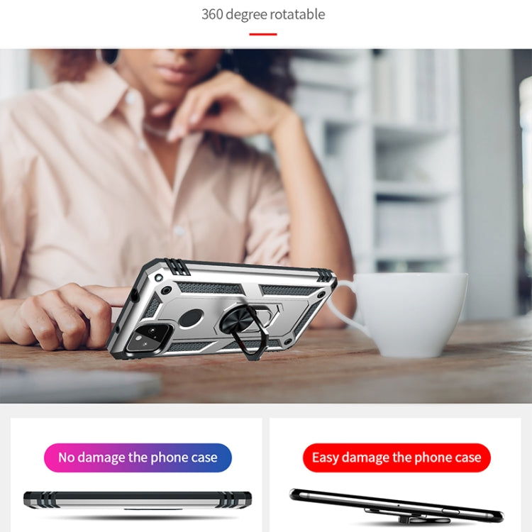 For Google Pixel 5a 5G Shockproof TPU + PC Protective Case with 360 Degree Rotating Holder