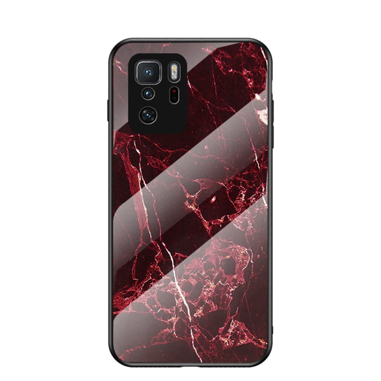For Xiaomi Redmi Note 10 Pro 5G Marble Pattern Glass + TPU Protective Case