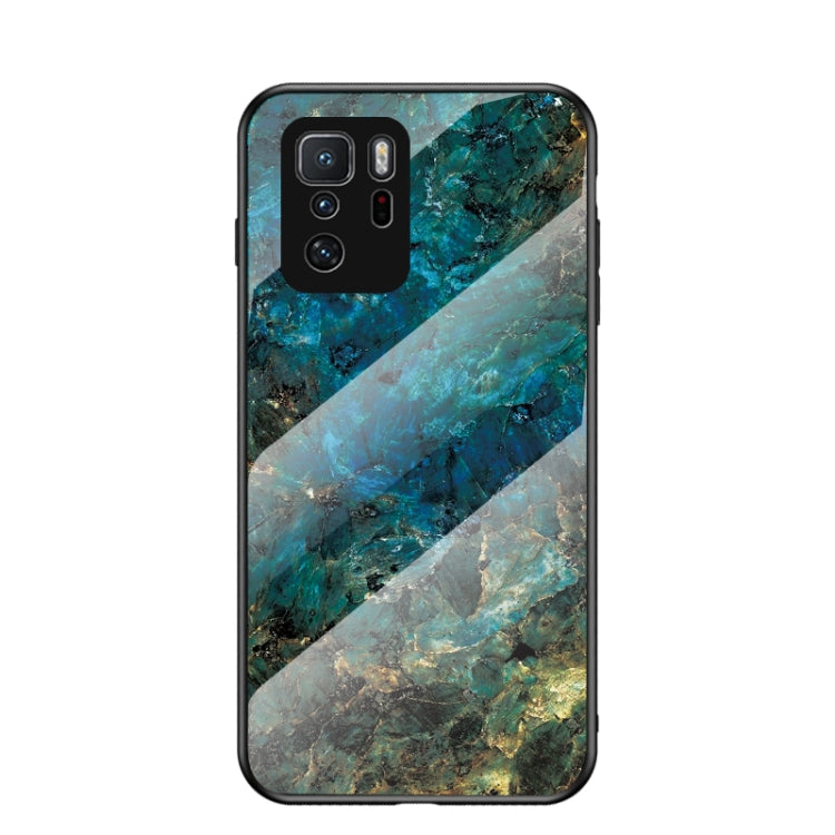 For Xiaomi Poco X3 GT Marble Pattern Glass + TPU Protective Case