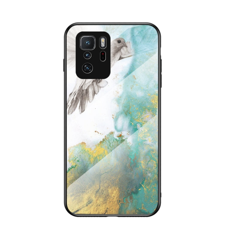 For Xiaomi Poco X3 GT Marble Pattern Glass + TPU Protective Case