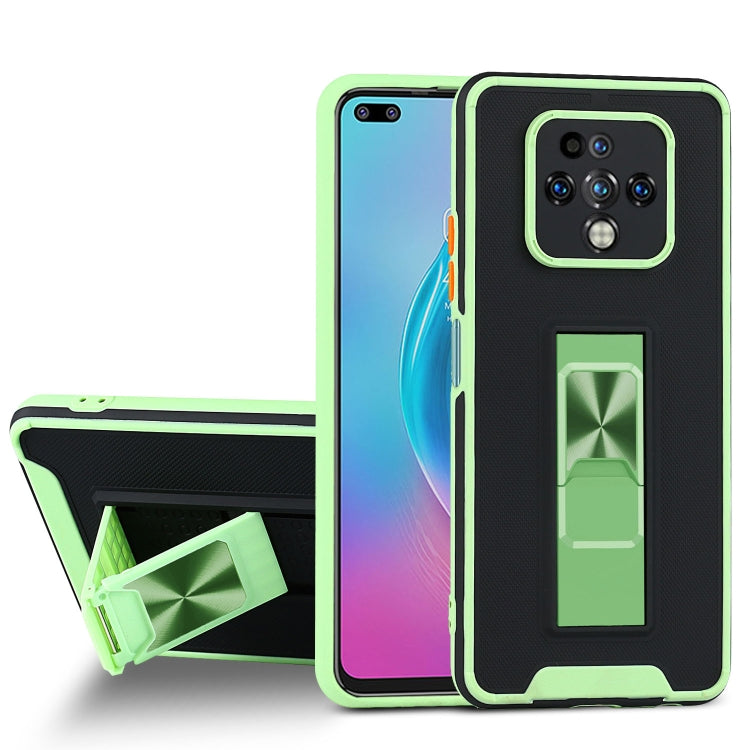 For Tecno Camon 16 Premier Dual-color Skin Feel TPU + PC Magnetic Shockproof Case with Invisible Holder