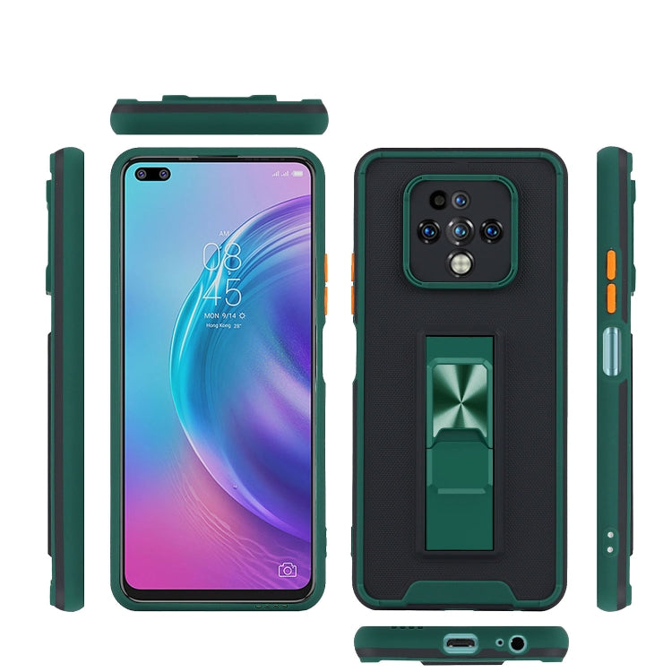 For Tecno Camon 16 Premier Dual-color Skin Feel TPU + PC Magnetic Shockproof Case with Invisible Holder