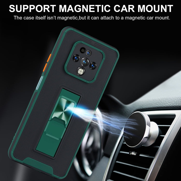 For Tecno Camon 16 Premier Dual-color Skin Feel TPU + PC Magnetic Shockproof Case with Invisible Holder