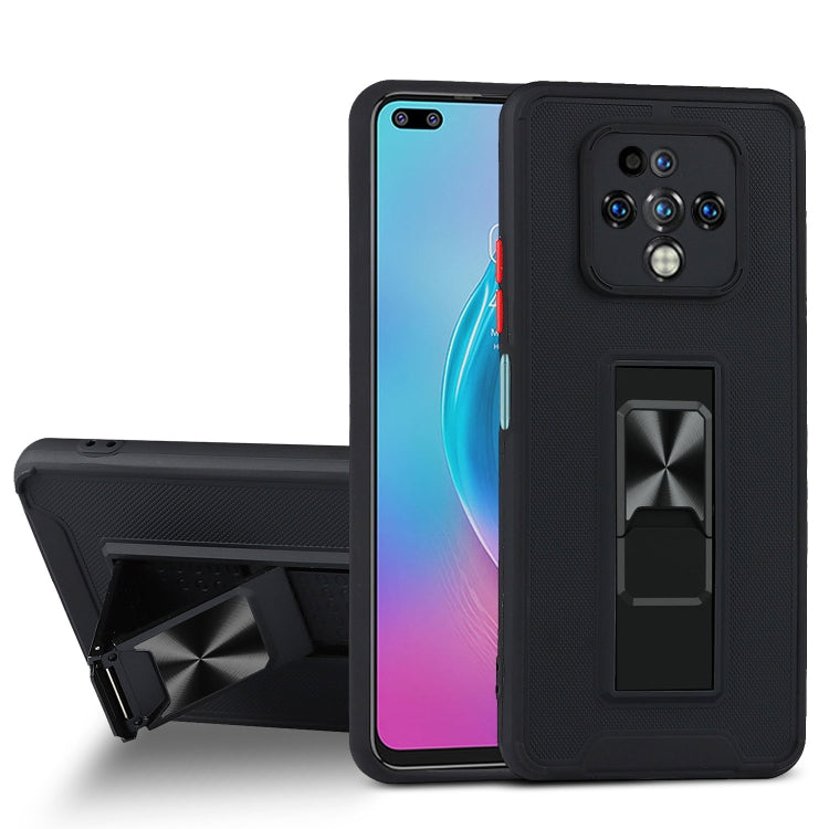 For Tecno Camon 16 Premier Dual-color Skin Feel TPU + PC Magnetic Shockproof Case with Invisible Holder