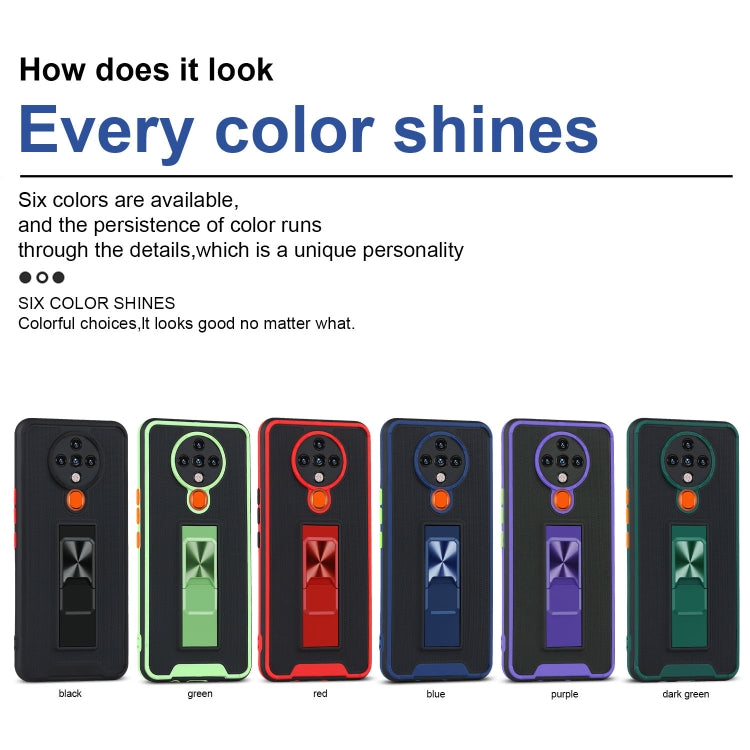 For Tecno Spark 6 Dual-color Skin Feel TPU + PC Magnetic Shockproof Case with Invisible Holder