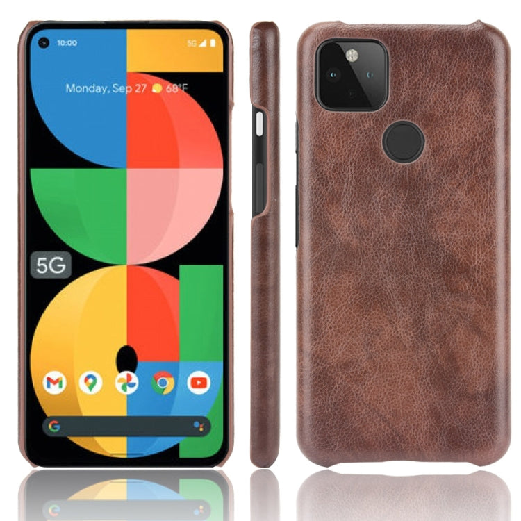For Google Pixel 5a 5G Shockproof Litchi Texture PC + PU Case