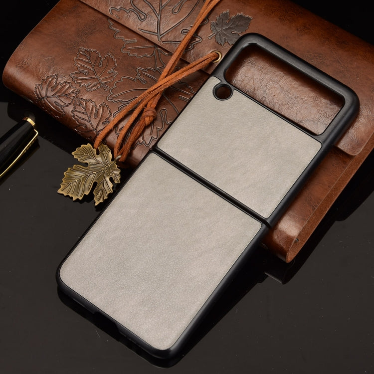 For Samsung Galaxy Z Flip3 5G Shockproof Litchi Texture PC + PU Case