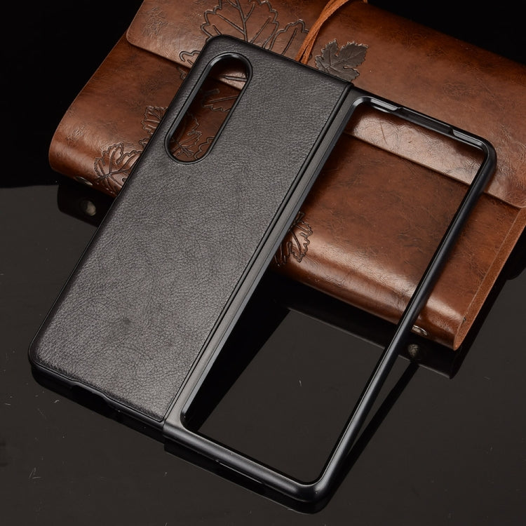 For Samsung Galaxy Z Fold3 5G Shockproof Litchi Texture PC + PU Case