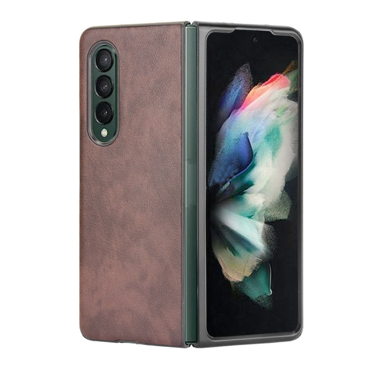 For Samsung Galaxy Z Fold3 5G Shockproof Litchi Texture PC + PU Case