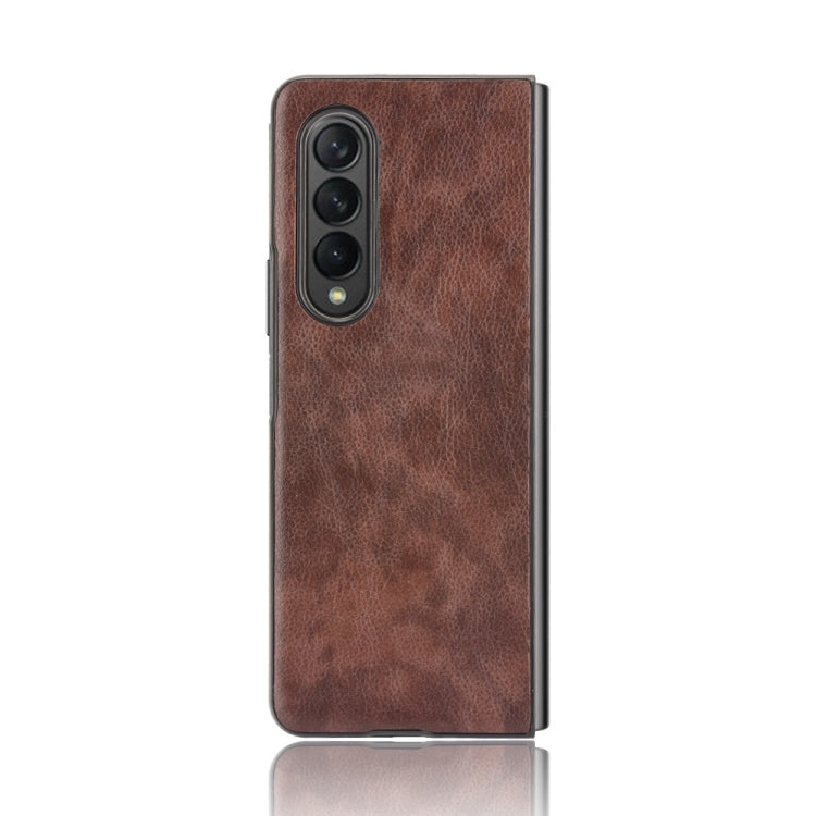 For Samsung Galaxy Z Fold3 5G Shockproof Litchi Texture PC + PU Case
