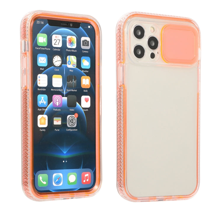 For iPhone 12 Sliding Camera Cover Design Shockproof TPU Frame + Clear PC Case