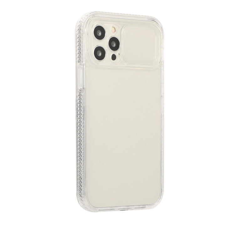 For iPhone 12 Sliding Camera Cover Design Shockproof TPU Frame + Clear PC Case