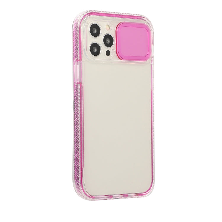 For iPhone 12 Pro Max Sliding Camera Cover Design Shockproof TPU Frame + Clear PC Case