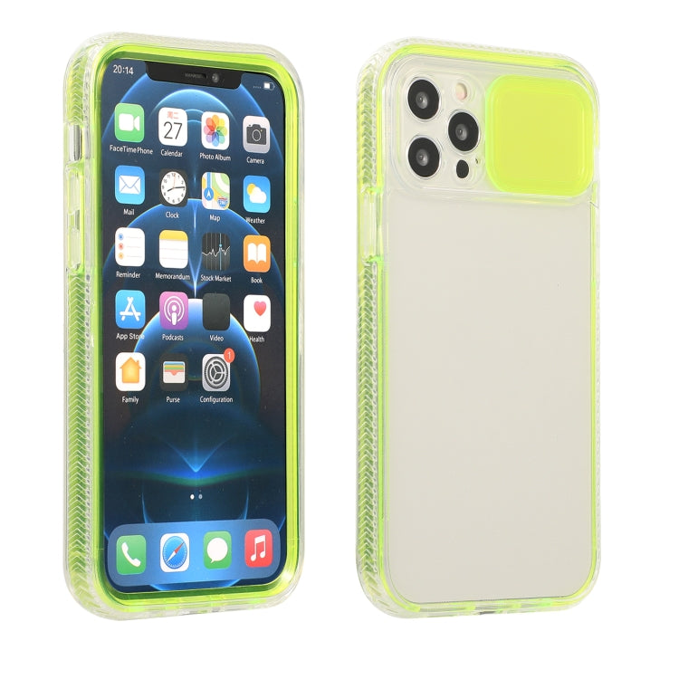 For iPhone 11 Sliding Camera Cover Design Shockproof TPU Frame + Clear PC Case