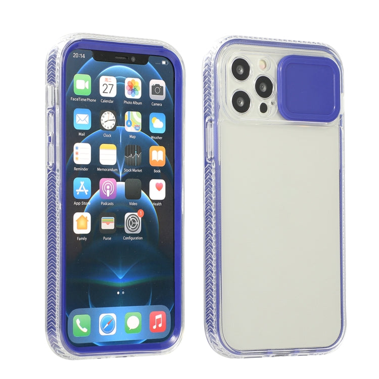 For iPhone 11 Pro Sliding Camera Cover Design Shockproof TPU Frame + Clear PC Case