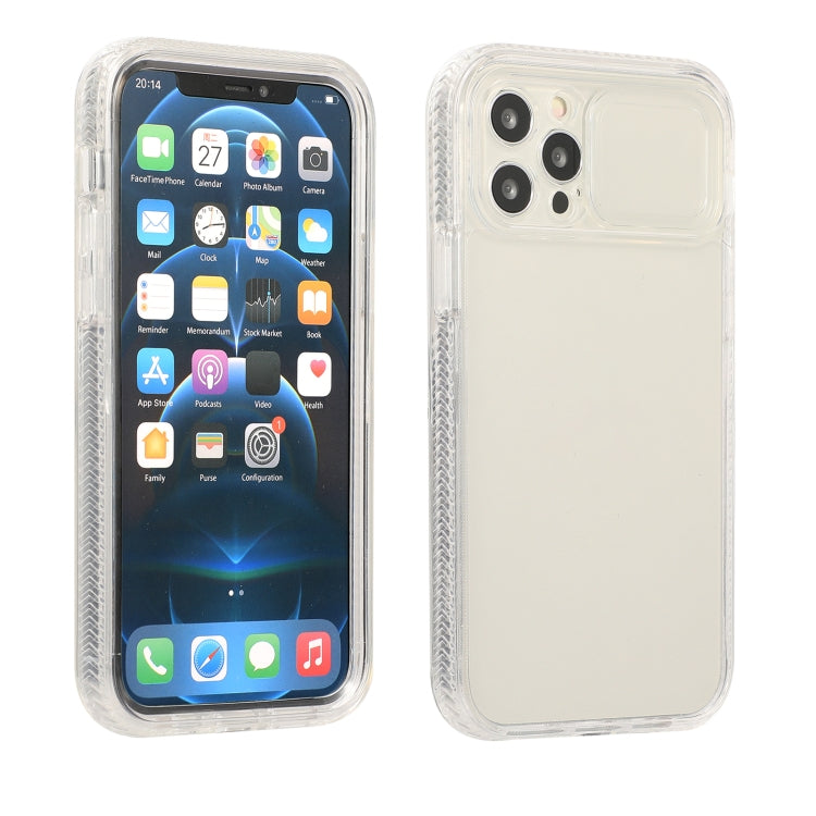 For iPhone 11 Pro Max Sliding Camera Cover Design Shockproof TPU Frame + Clear PC Case