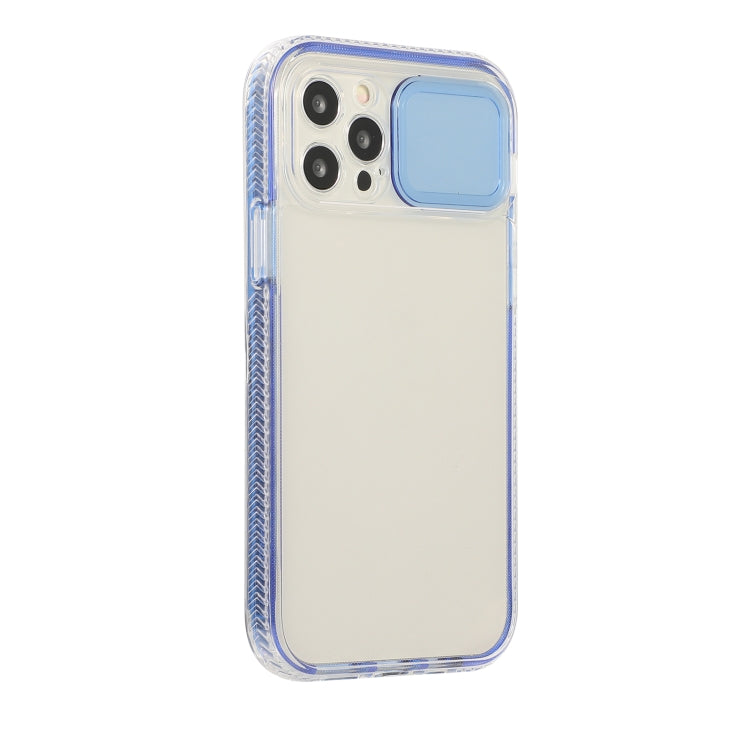 For iPhone 11 Pro Max Sliding Camera Cover Design Shockproof TPU Frame + Clear PC Case