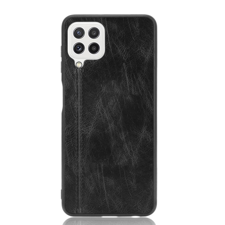 For Samsung Galaxy A22 4G Shockproof Sewing Cow Pattern Skin PC + PU + TPU Case