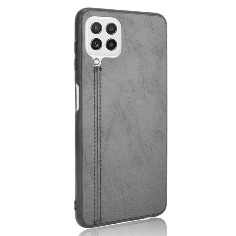 For Samsung Galaxy A22 4G Shockproof Sewing Cow Pattern Skin PC + PU + TPU Case