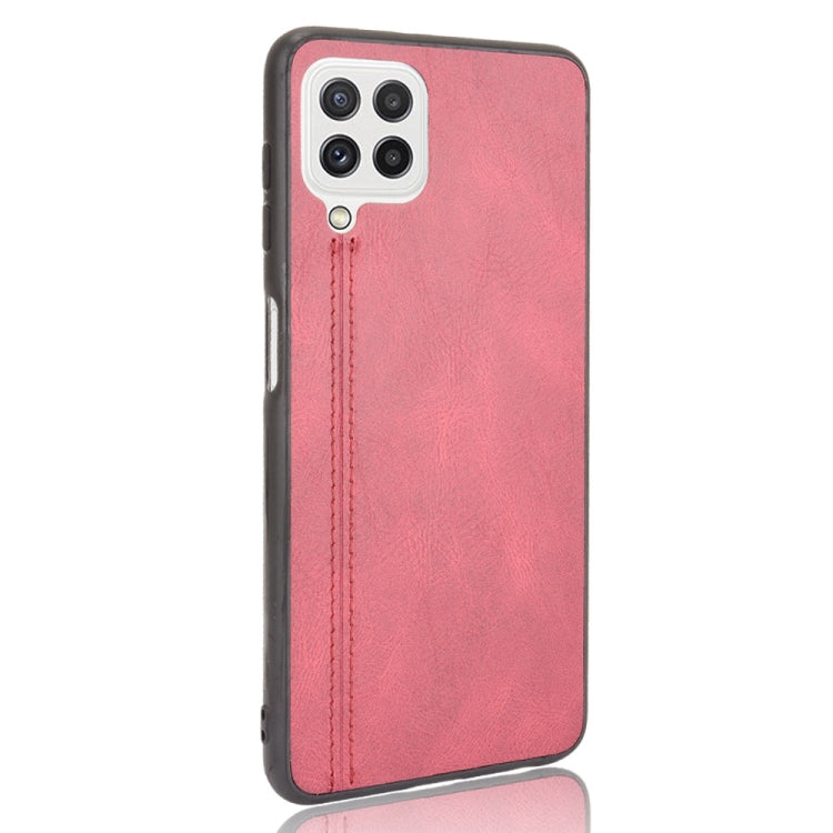 For Samsung Galaxy A22 4G Shockproof Sewing Cow Pattern Skin PC + PU + TPU Case