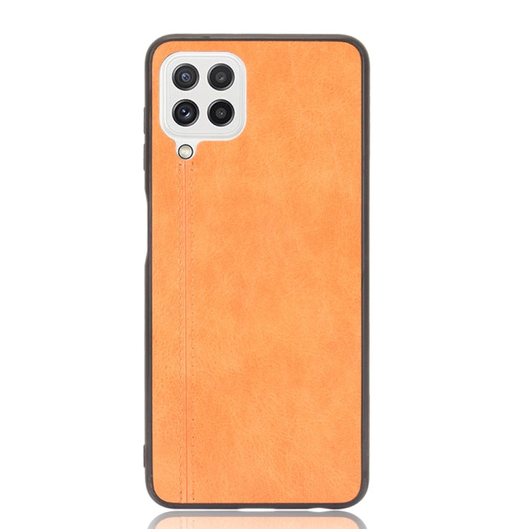For Samsung Galaxy A22 4G Shockproof Sewing Cow Pattern Skin PC + PU + TPU Case