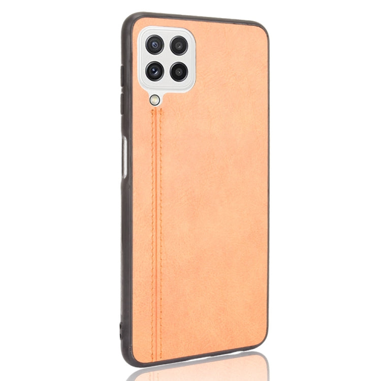 For Samsung Galaxy A22 4G Shockproof Sewing Cow Pattern Skin PC + PU + TPU Case