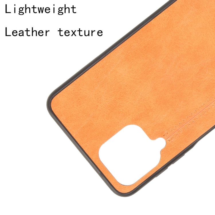 For Samsung Galaxy A22 4G Shockproof Sewing Cow Pattern Skin PC + PU + TPU Case