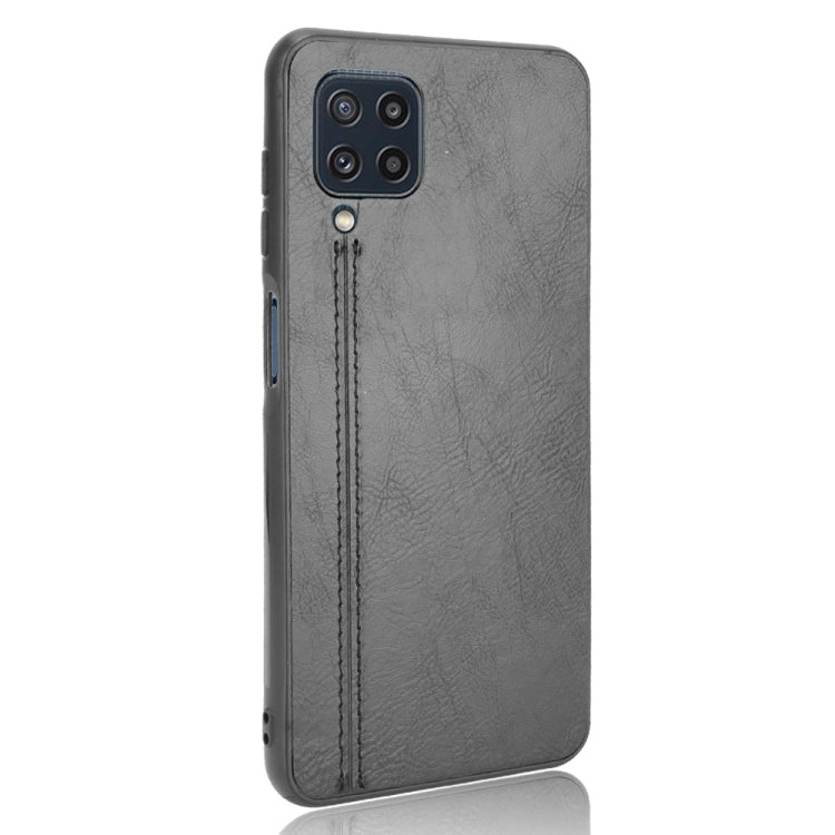 For Samsung Galaxy M32 4G Shockproof Sewing Cow Pattern Skin PC + PU + TPU Case