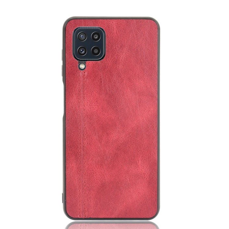 For Samsung Galaxy M32 4G Shockproof Sewing Cow Pattern Skin PC + PU + TPU Case