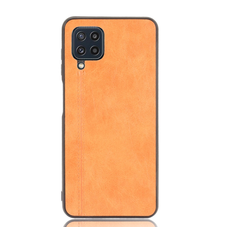 For Samsung Galaxy M32 4G Shockproof Sewing Cow Pattern Skin PC + PU + TPU Case