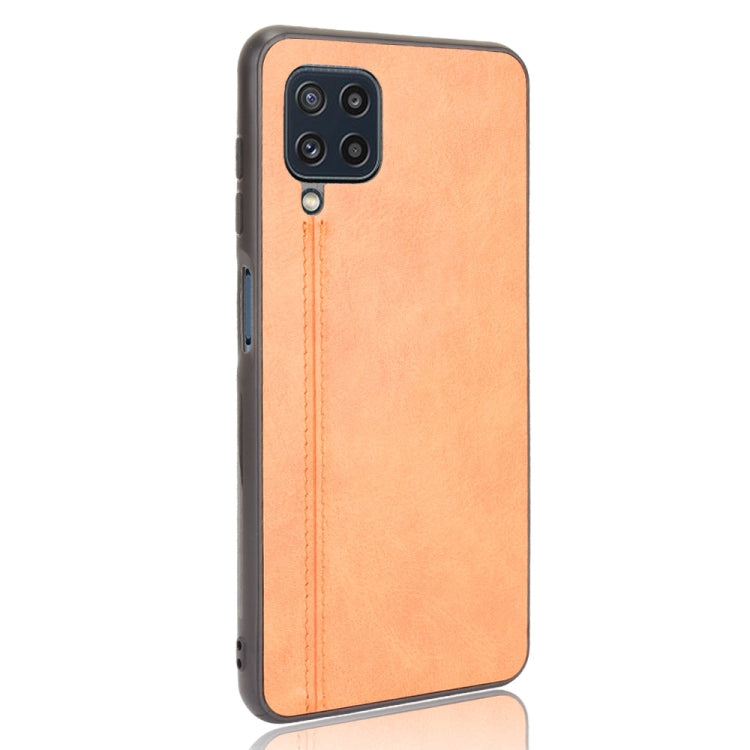 For Samsung Galaxy M32 4G Shockproof Sewing Cow Pattern Skin PC + PU + TPU Case