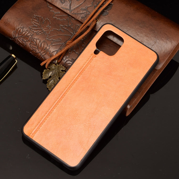 For Samsung Galaxy M32 4G Shockproof Sewing Cow Pattern Skin PC + PU + TPU Case