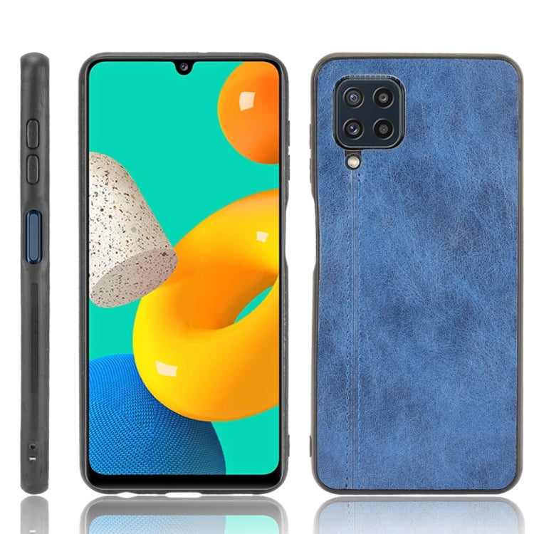 For Samsung Galaxy M32 4G Shockproof Sewing Cow Pattern Skin PC + PU + TPU Case