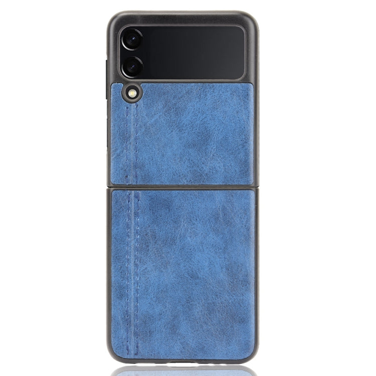 For Samsung Galaxy Z Flip3 5G Shockproof Sewing Cow Pattern Skin PC + PU + TPU Case