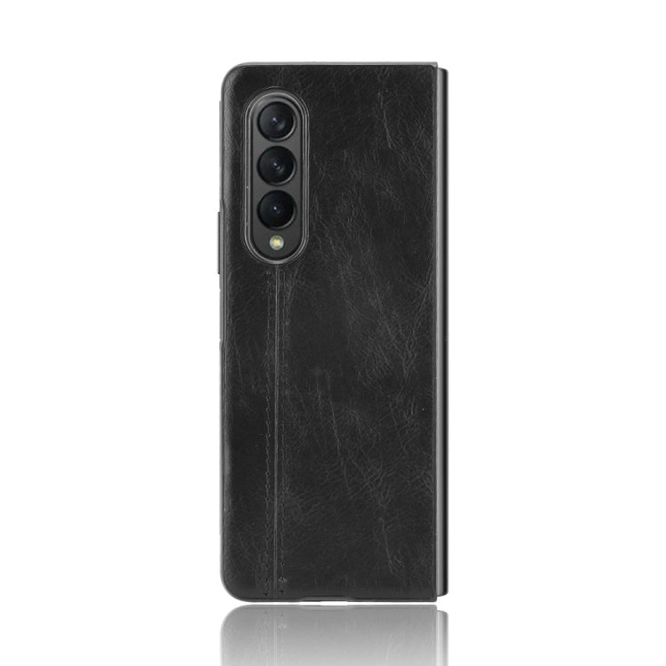 For Samsung Galaxy Z Fold3 5G Shockproof Sewing Cow Pattern Skin PC + PU + TPU Case