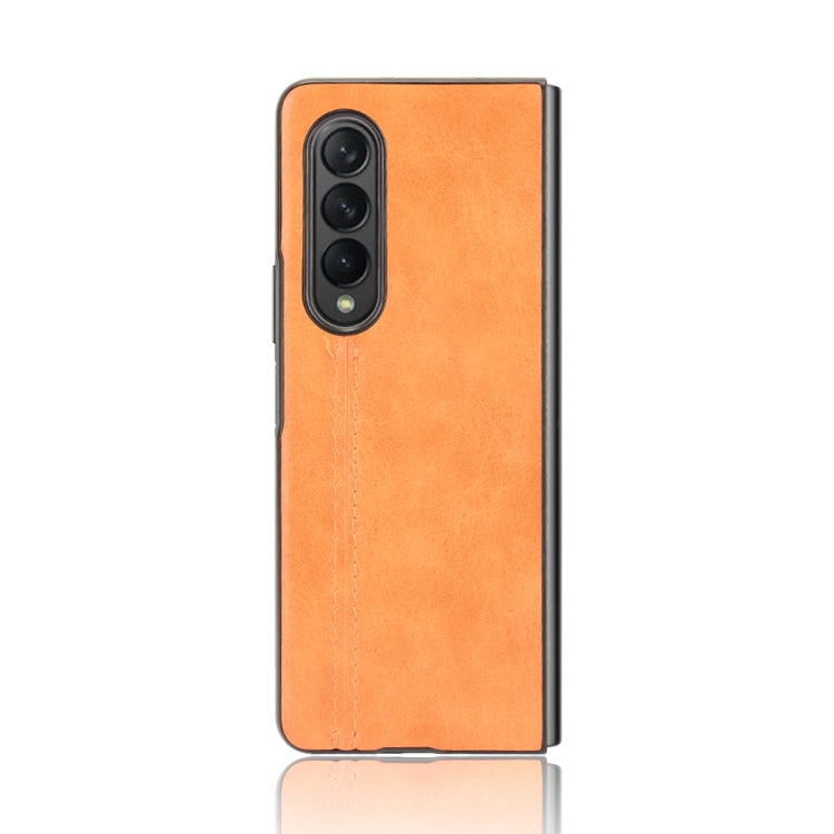 For Samsung Galaxy Z Fold3 5G Shockproof Sewing Cow Pattern Skin PC + PU + TPU Case